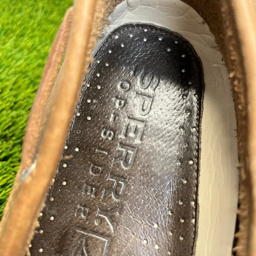 Sperry Authentic Original 2-Eye Mens Size 10 Brown Casual Leather Boat Shoes_8